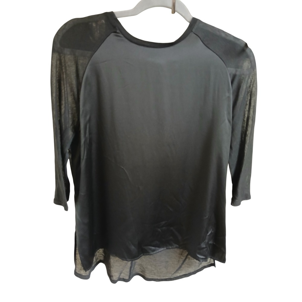 Vince Silk Cashmere Blend lightweight Top Sheer 3/4 Sleeve Blouse XS